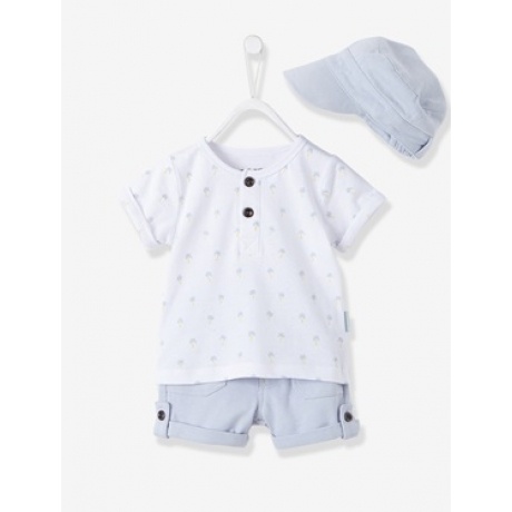 Babyset Cap, Bermudas und Poloshirt