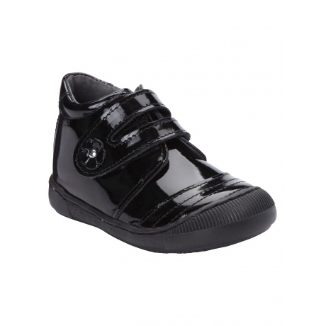 Leder Mädchenboots mit Klettverschluss