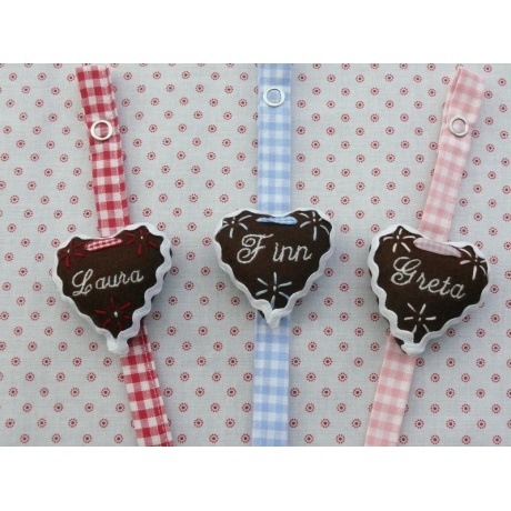 Schnullerkette mit Lebkuchenherz