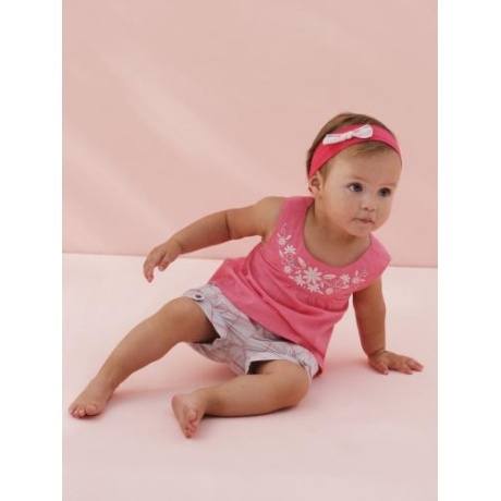 Baby Set aus Top, Shorts und Haarband