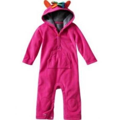 Fleece Playsuit Pink Pony