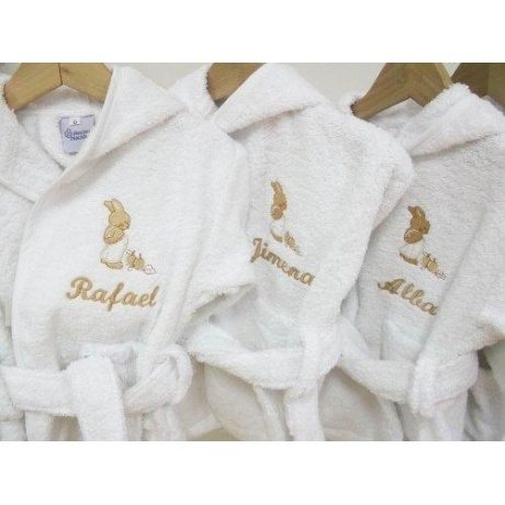 Baby-Bademantel mit Kapuze und Namen