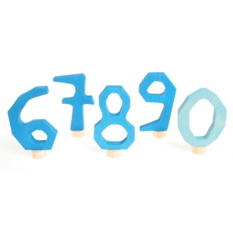 Stecker-Set mit den Zahlen 6-9 & 0 (blau)