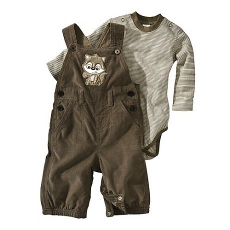 Baby-Latzhose und Langarmbody