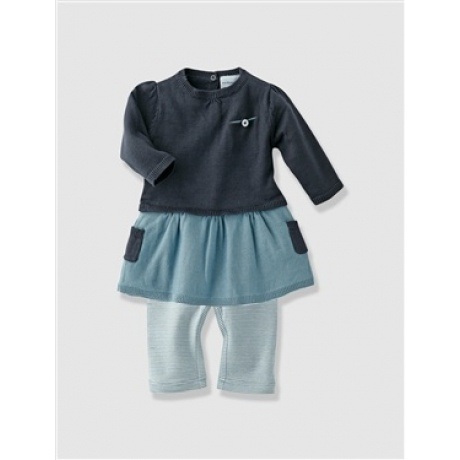 Baby-Set Strickkleid und Leggings