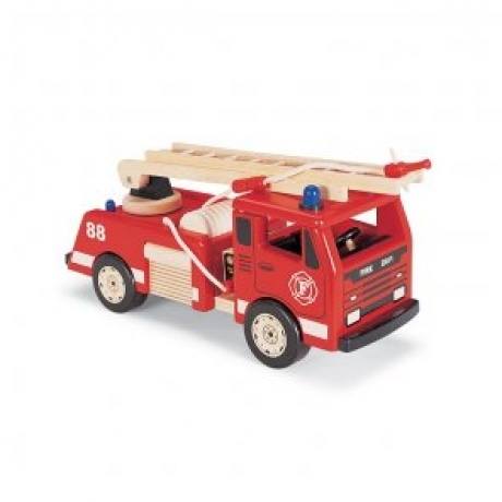 Feuerwehrauto aus Holz