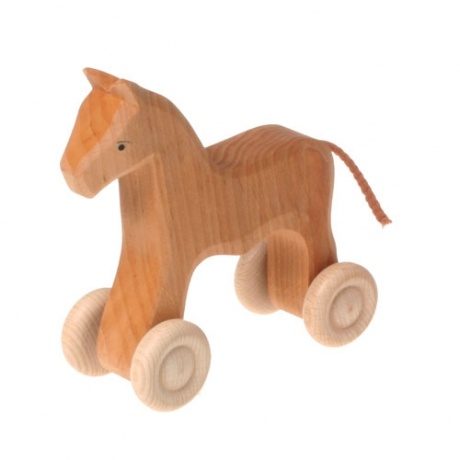 Holzpferd mit Rollen Waldorf Art