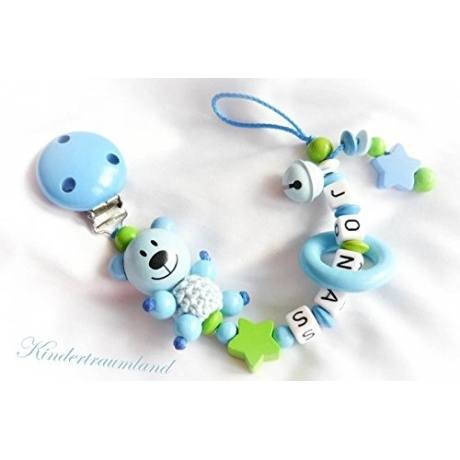 Schnullerkette Teddy mit Namen