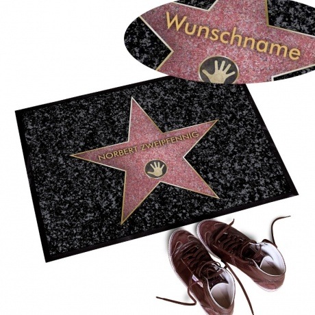 Fußmatte "Walk of Fame" mit Name