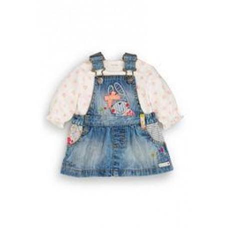 Kleid und Body, Rinsed Denim