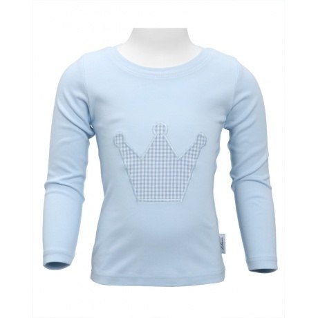 Langarmshirt mit Vichy-Krone Langarmshirt mit Vichy-Krone