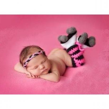 Baby Kostüm Rosa Stulpen