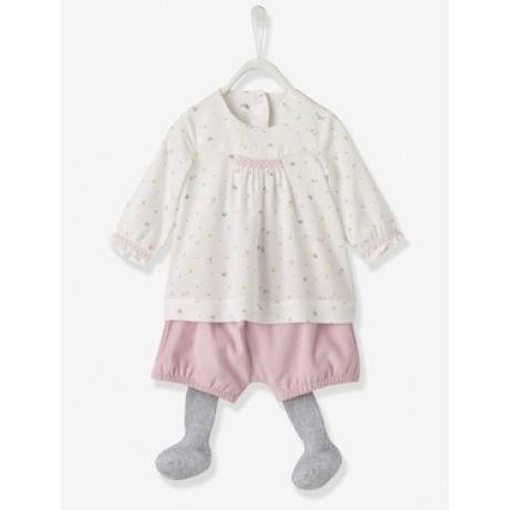 Babyset Bluse, Shorts und Strumpfhose