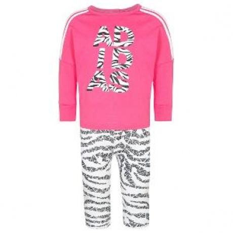 SET Leggins semi solar pink/white