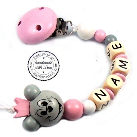 PREMIUM Schnullerkette mit Namen