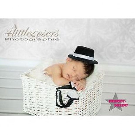 Fotoshooting Baby Junge Set Hut & Fliege