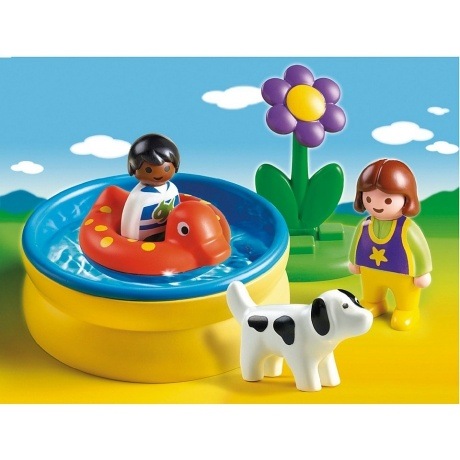 Spiel "Kinder mit Planschbecken"