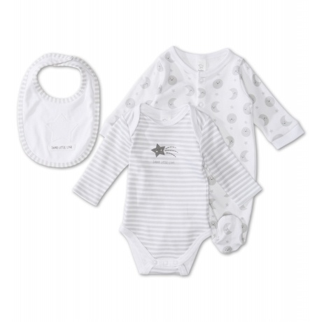 Baby Body, Schlafanzug und Lätzchen als Set
