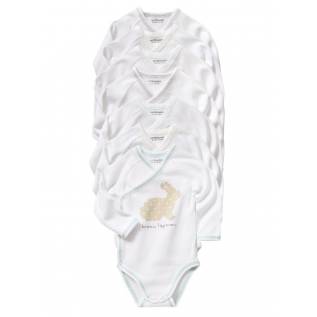 HAPPY PRICE 7er-Pack Langarm-Erstling-Bodys