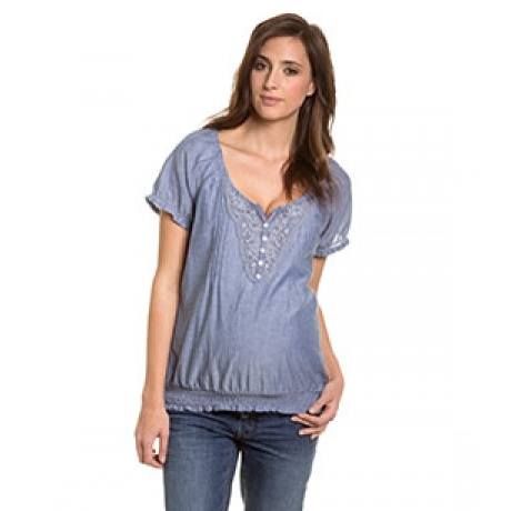 Damen Umstandsbluse in blau