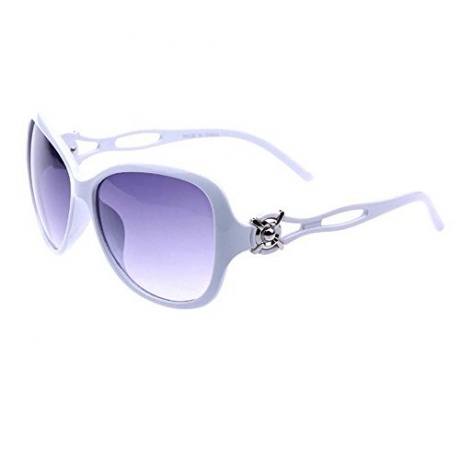 (TM) Neu Modern Vintage Retrostil Aushöhlen Hollow Out Groß Sonnenbrille Für Damen, Weiß