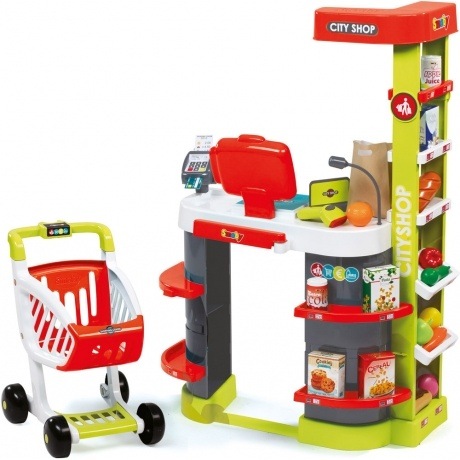 City Shop mit Einkaufswagen City Shop mit Einkaufswagen