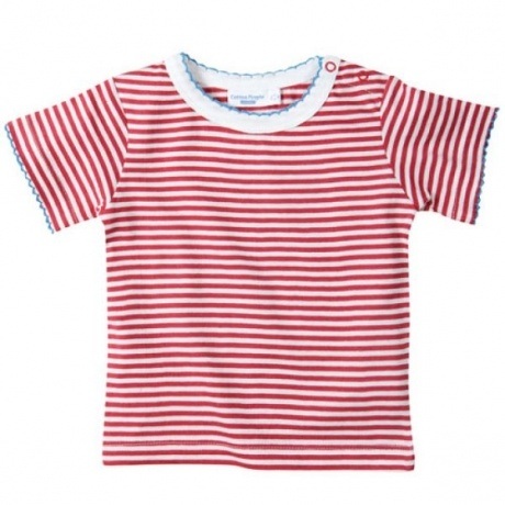 Mädchen T-Shirt rot-weiß, kbA