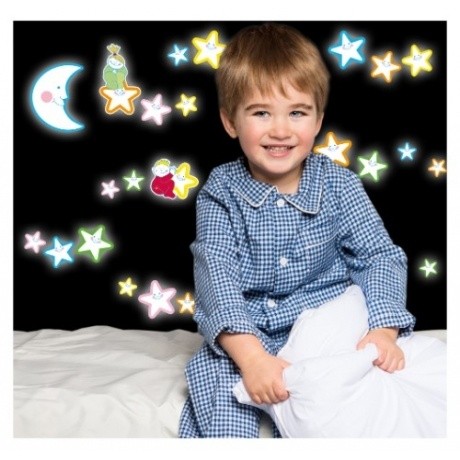 Wandsticker "fröhliche Leucht-Sterne"