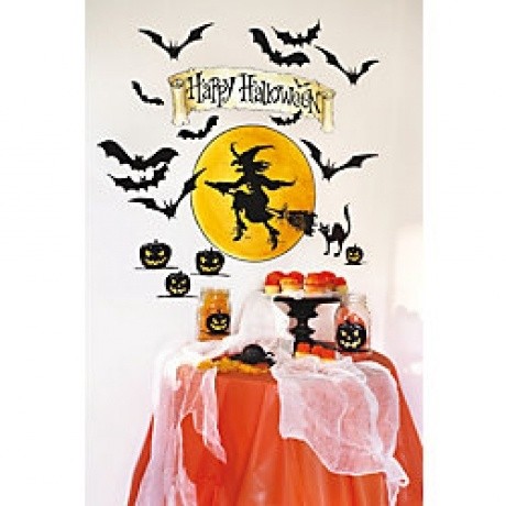 Wandsticker "Happy Halloween"  19-tlg.,