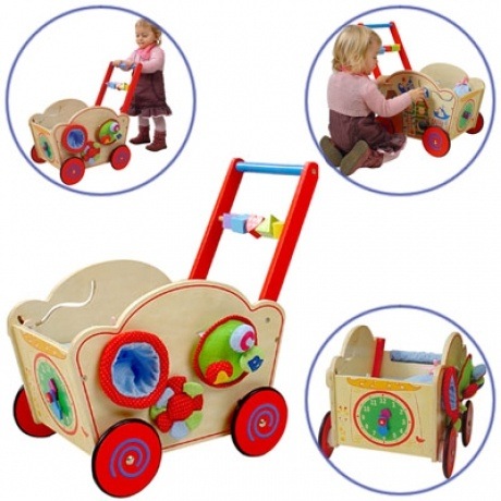 Holzwagen "Activity Pram"