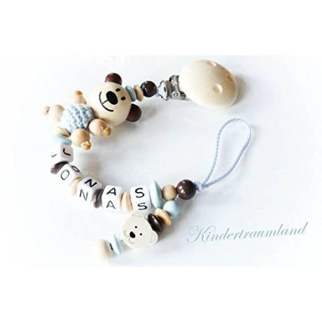 Schnullerkette Teddy mit Namen