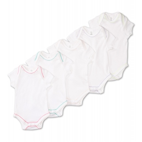5er Pack Kurzärmelige Baby-Bodies