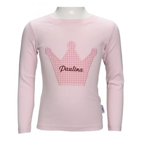 Langarmshirt mit Vichy-Krone (personalisiert) Langarmshirt mit Vichy-Krone (personalisiert)