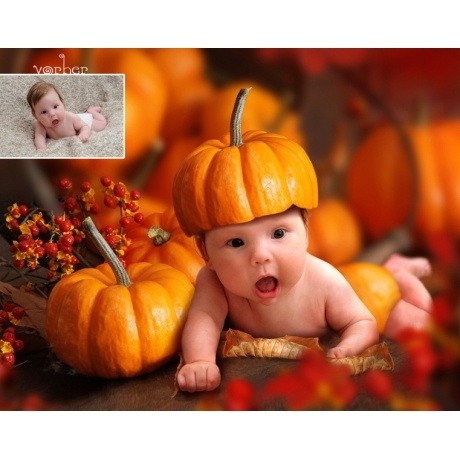 OktoberGlut Pumpkin Fotomontage mit deinem Baby