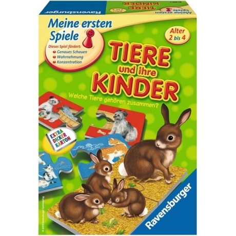 Lustige Kinderspiele "Tiere und ihre Kinder"