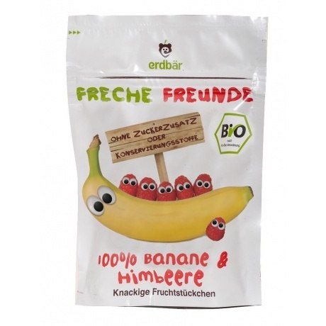 10er Pack Bio Fruchtchips "Banane & Himbeere"
