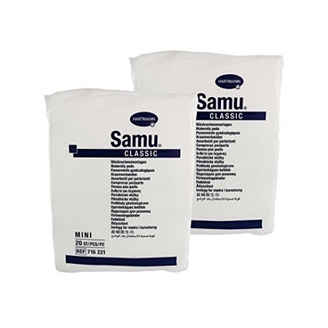 Wöchnerinneneinlagen Hartmann Samu Classic Mini 2 x 20 Stück Binden nach der Geburt Wochenbettbinden