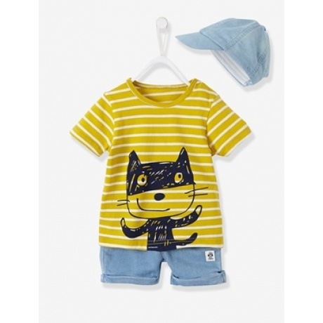 Babyset Cap, T-Shirt und Bermudas