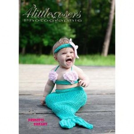 Fotoshooting Meerjungfrau Set Haarband & Oberteil