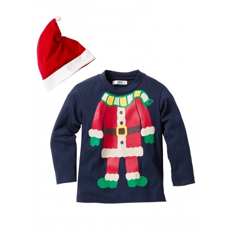 Langarmshirt mit Mütze (2-tlg. Set)