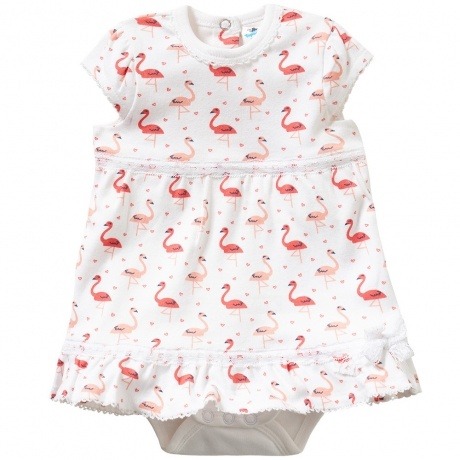 Newborn-Bodykleid "Flamingo"