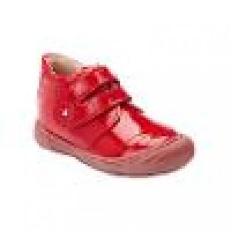 Leder Mädchenboots mit Klettverschluss