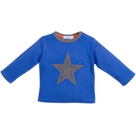 Langarmshirt mit Stern blau, kbA Langarmshirt mit Stern blau, kbA