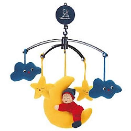 Mobile "Mann im Mond" mit Spieluhr