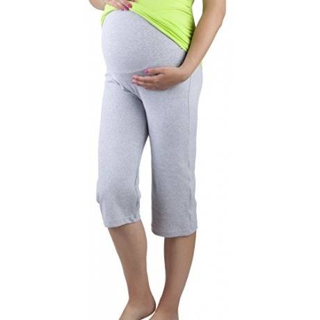 Mija - Sehr bequeme Capri 3/4 Umstandshose / Sweatpants / Haushose 3091 (44, Weiß) Mija - Sehr bequeme Capri 3/4 Umstandshose / Sweatpants / Haushose 3091 (44, Weiß)