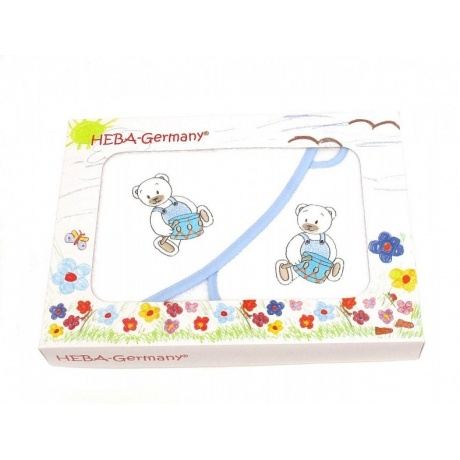 Badetuch und Latz "Teddy mit Trommel"