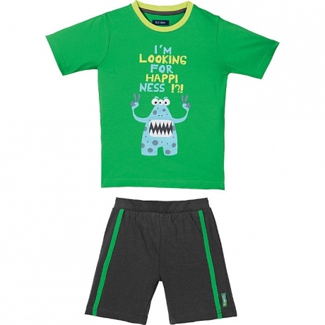 BLUE SEVEN Set T-Shirt + Bermudas für Jungen, Farbe grün