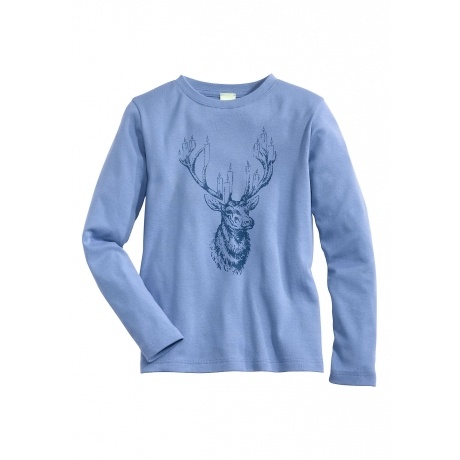 Bedrucktes Langarmshirt "Hirsch"