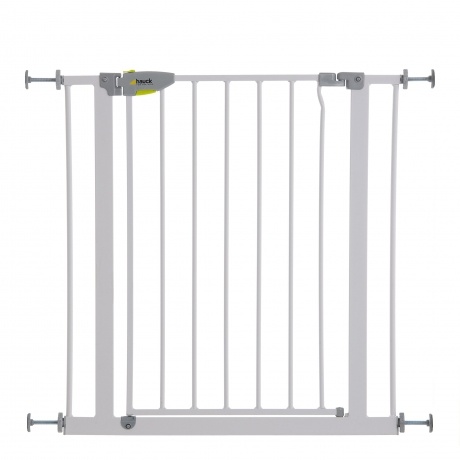 Türschutzgitter Squeeze Handle Safety Gate 75 cm - 81 cm + 14 cm Verlängerung, weiss