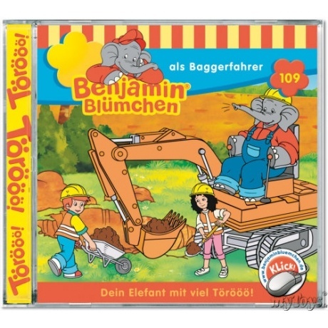 Benjamin Blümchen als Baggerfahrer